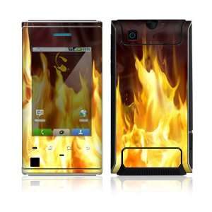    Motorola Devour Skin Decal Sticker   Furious Fire 