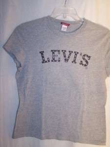 Levis Womans Size Medium 8  10 Gray with Riveted Bling Sequins  
