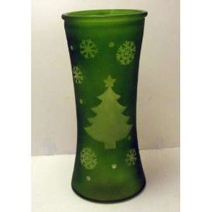   & Burton 9714722 Green Christmas Tree Vase 10H 
