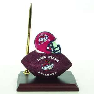   State Cyclones Football Clock and Pen Office Desk Set