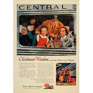  1953 Ad New York Central Railroad Christmas Passengers 