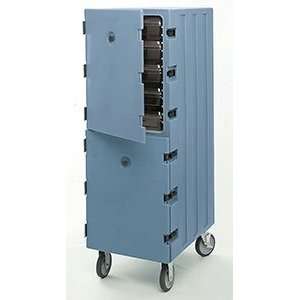 401 Slate Blue Cambro 1826DBCSP Double Compartment Food Storage Box 