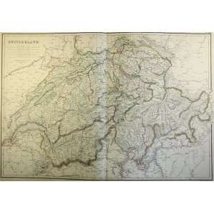  Blackie Map of Switzerland (1860)