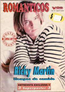 RICKY MARTIN MAGAZINE / POSTER ARGENTINA 1995  