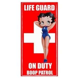 Betty Boop Lifeguard Hearts Beach Towels 