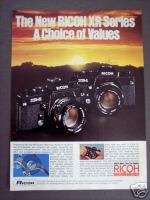 1978 Ricoh XR 1 & XR 2 35mm SLR Camera photography ad  