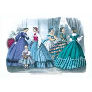  Mme. Demorests Mirror of Fashions, 1840 #1 24X36 Giclee 