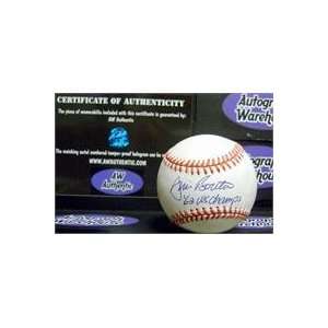  Jim Bouton autographed Baseball inscribed 62 WS Champs 