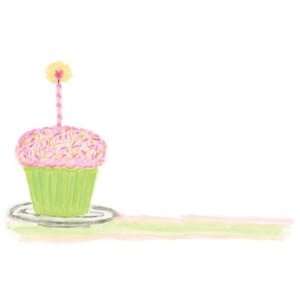   Cupcake, Custom Personalized Girl Birthday Invitation, by ID Designs