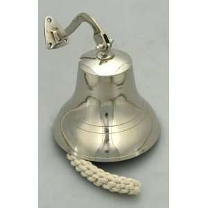    6 Mountable Silver Dinner Bell with Bracket