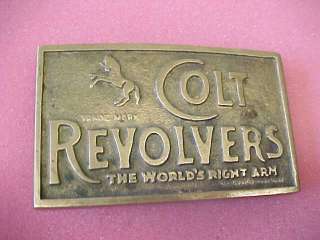 B16 Vintage Colt Revolvers brass Belt buckle NICE  