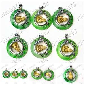 FREE P&P Glass Imitation Jade Green revolve bead pendants wholesale 