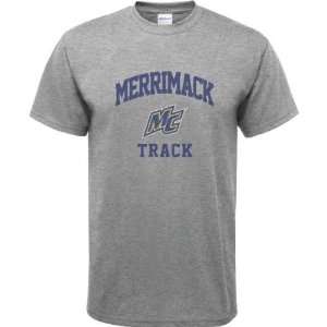 Merrimack Warriors Sport Grey Youth Varsity Washed Track Arch T Shirt 