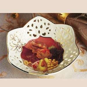 Porcelain bowl w/Wine Theme Decal