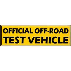   OK Offroad OK TST001 Official Off Road Test Vehicle Decal Automotive