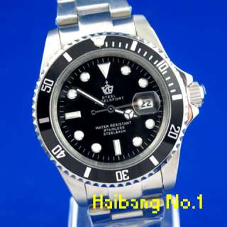 Men Date Display Stainless Steel Automatic Mechanical Sport Wrist 