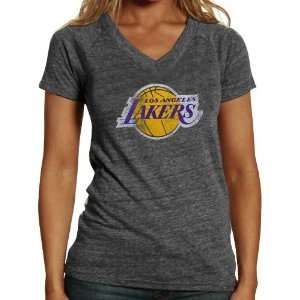  adidas Los Angeles Lakers Ladies Gray Big Better Logo Tri 