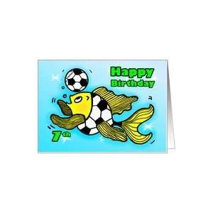   Soccer Football Fish cute funny cartoon seven Card Toys & Games