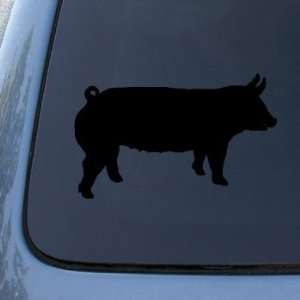   SILHOUETTE   Pig   Vinyl Car Decal Sticker #1523  Vinyl Color Black