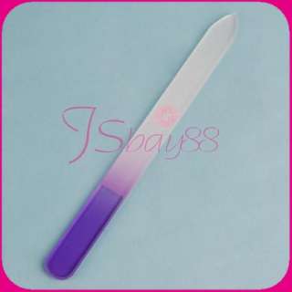 Color Crystal Glass Nail Files Durable Case 5.5inch  