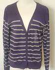 GAP Womens Purple & Gray Striped Sweater Cardigan Jacket NWT Sizes M 