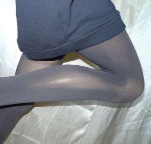 Charcoal Gray Opaque Strechy Plus Size Footless Tights  