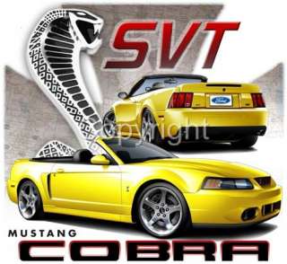 Ford Mustang Cobra SVT Convertible Licenced Tshirts  