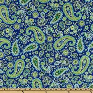  44 Wide Paisley Park Blue Fabric By The Yard Arts 