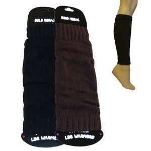W30 2 pairs Black+Brown Knit,Girls/Women Leg Warmers *More Colors at 