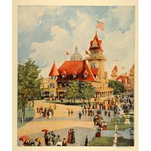  1893 Chicago Worlds Fair Michigan State Building Print 