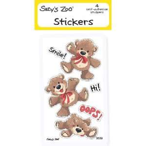  Suzys Zoo Stickers 4 pack, Smile, Hi, Oops Bear 10121 