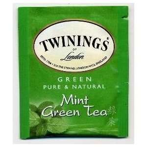 Twinings of London Mint Green Tea (Box of 20)  Grocery 