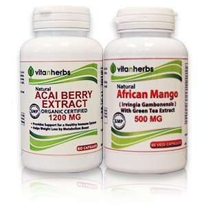  Vitanherbs Natural African Mango & Acai Berry Extract Bogo 