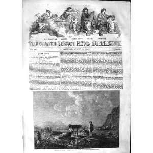    1852 COWHERDS CATTLE EVENING HERDSMAN MOUNTAINS