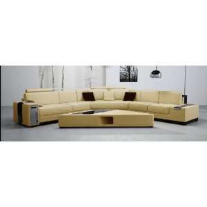 Modern Furniture  VIG  2516B Beige Leather Sectional Sofa  