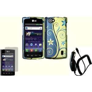  Royal Swirl Design Hard Case Cover+LCD Screen Protector 