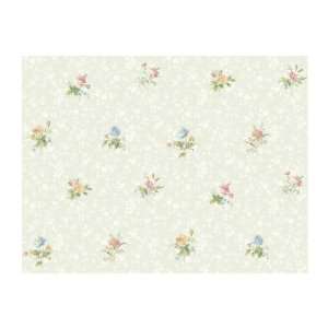  Wallcoverings Keepsake GP7363 Floral Toss Wallpaper, Off White/Pearl