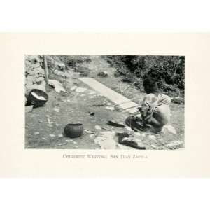  1908 Print CHinantec Weaving; San Juan Zautla Mexico Pot 