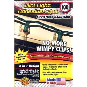  Club Pack of 100 Mini Light Adhesive Christmas Light Clips 