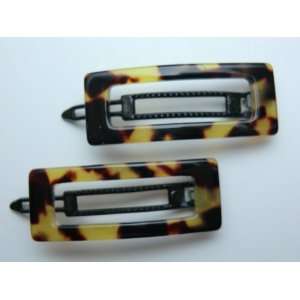  Charles J. Wahba   Small Rectangular Cut out Barrette with 