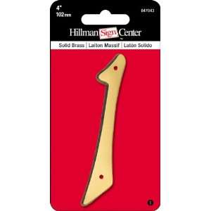The Hillman Group 847043 4 Inch Traditional Solid Brass House Number 