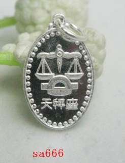 925 Sterling Silver Magic 12 Astrology Jewelry Pendants  