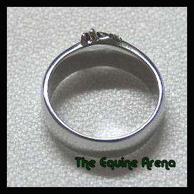 SILVER BAND HORSEHEAD RING (SIZE 7)  