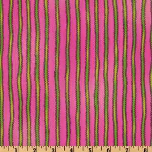  44 Wide Happiness Is Ticking Stripe Azalea Fabric By The 