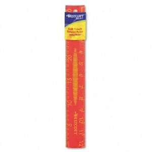  Westcott Soft Touch Ribbed Rubber/Plastic Ruler ACM14075 