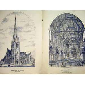  1878 Interior View Monton Church Manchester Exterior