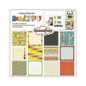 Monstrosities Paper Pad 12X12 36 Sheets   12 Designs/3 Each  