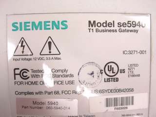 Siemens se5940 5940 T1 Business Gateway Router  