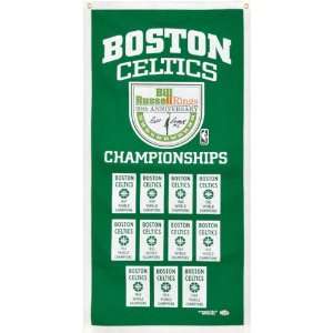  Bill Russell Autographed Championship Banner  Details 