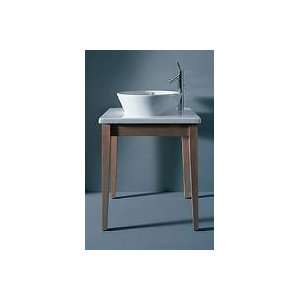   Washbasin Tabletop with Right Tap Hole and Wood Console Base D16031